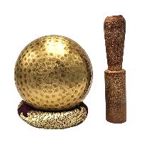 Buddhist Machine Made Singing Bowl, Glossy Finishing, [select Accessories]