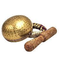 Buddhist Machine Made Singing Bowl, Glossy Finishing, [select Accessories]