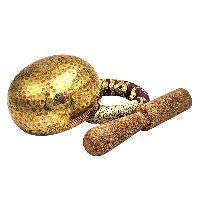 Buddhist Machine Made Singing Bowl, Glossy Finishing, [select Accessories]