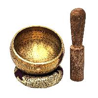 Buddhist Machine Made Singing Bowl, Glossy Finishing, [select Accessories]