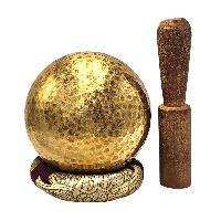 Buddhist Machine Made Singing Bowl, Glossy Finishing, [select Accessories]