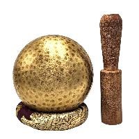 Buddhist Machine Made Singing Bowl, Glossy Finishing, [select Accessories]