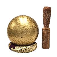 Buddhist Machine Made Singing Bowl, Glossy Finishing, [select Accessories]