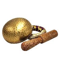 Buddhist Machine Made Singing Bowl, Glossy Finishing, [select Accessories]
