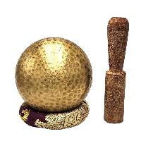 Buddhist Machine Made Singing Bowl, Glossy Finishing, [select Accessories]