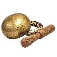 Buddhist Machine Made Singing Bowl, Glossy Finishing, [select Accessories]