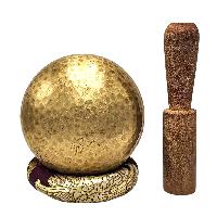 Buddhist Machine Made Singing Bowl, Glossy Finishing, [select Accessories]