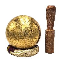 Buddhist Machine Made Singing Bowl, Glossy Finishing, [select Accessories]