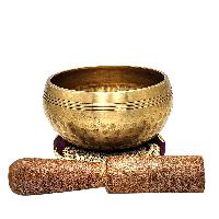 Buddhist Machine Made Singing Bowl, Glossy Finishing, [select Accessories]