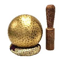 Buddhist Machine Made Singing Bowl, Glossy Finishing, [select Accessories]