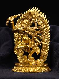 [kurukulla], Buddhist Miniature Statue, [full Gold Plated], [face Painted]
