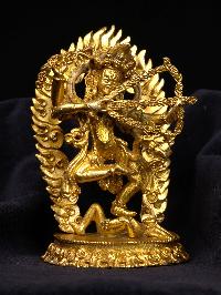 [kurukulla], Buddhist Miniature Statue, [full Gold Plated], [face Painted]
