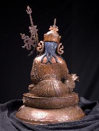 [padmasambhava], [guru] Buddhist Handmade Statue, [chocolate Oxidized]