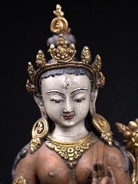 [white Tara], Buddhist Handmade Statue, [thangka Color Finishing], [antique]