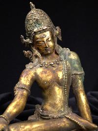 [indra], Buddhist Handmade Statue, [full Gold Plated], [antique]