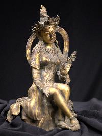 [bodhisattva], Buddhist Handmade Statue, [full Gold Plated], [antique]