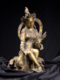 [bodhisattva], Buddhist Handmade Statue, [full Gold Plated], [antique]