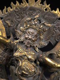 [vajrakilaya Phurba], Buddhist Handmade Statue, [parlty Gold Plated], [antique]