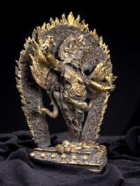 [vajrakilaya Phurba], Buddhist Handmade Statue, [parlty Gold Plated], [antique]