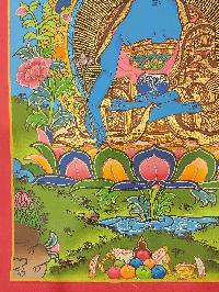 [medicine Buddha] Thangka, Buddhist Traditional Painting, Hand Painted