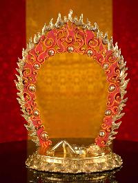 [kurukulla] (dakini), Buddhist Handmade Statue, [full Gold Plated], [stone Setting], [face Painted]