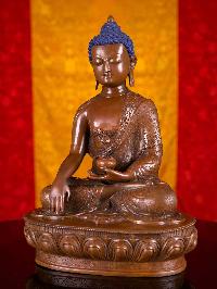 [shakyamuni Buddha], Buddhist Handmade Statue, [chocolate Oxidized]