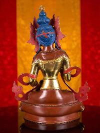 [vajrasatvva], Buddhist Handmade Statue, [partly Gold Plated], [stone Setting], [face Painted]