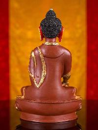 [shakyamuni Buddha], Buddhist Handmade Statue, [partly Gold Plated], [face Painted]