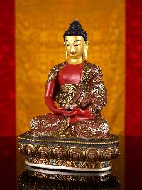 [amitabha Buddha], Buddhist Handmade Statue, [thangka Color Finishing], [face Painted]