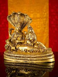 [bishnu And Laxmi], Handmade Statue, [brass Finishing]