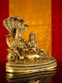 [bishnu And Laxmi], Handmade Statue, [brass Finishing]