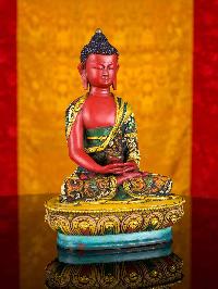 [amitabha Buddha], Buddhist Handmade Statue, [thangka Color Finishing], [face Painted]