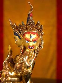 [namgyalma], Buddhist Handmade Statue, [full Gold Plated], [stone Setting], [face Painted]