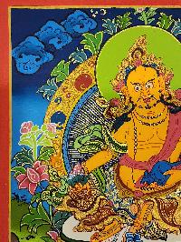 [yellow Jambhala] Thangka, Buddhist Traditional Painting, Hand Painted