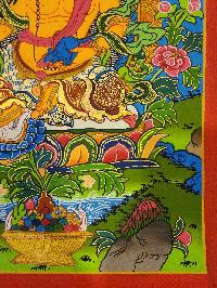 [yellow Jambhala] Thangka, Buddhist Traditional Painting, Hand Painted