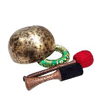 Jambati Singing Bowl, [tiger Antique], Buddhist Hand Beaten, Antique Finishing, [select Accessories], [select Accessories]