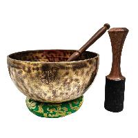 Jambati Singing Bowl, [tiger Antique], Buddhist Hand Beaten, Antique Finishing, [select Accessories], [select Accessories]