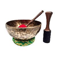 Jambati Singing Bowl, [tiger Antique], Buddhist Hand Beaten, Antique Finishing, [select Accessories], [select Accessories]