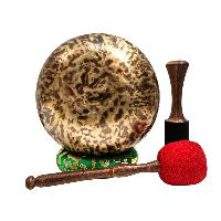 Jambati Singing Bowl, [tiger Antique], Buddhist Hand Beaten, Antique Finishing, [select Accessories], [select Accessories]