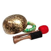 Jambati Singing Bowl, [tiger Antique], Buddhist Hand Beaten, Antique Finishing, [select Accessories], [select Accessories]