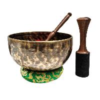 Jambati Singing Bowl, [tiger Antique], Buddhist Hand Beaten, Antique Finishing, [select Accessories], [select Accessories]