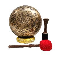 Jambati Singing Bowl, [tiger Antique], Buddhist Hand Beaten, Antique Finishing, [select Accessories], [select Accessories]