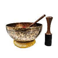 Jambati Singing Bowl, [tiger Antique], Buddhist Hand Beaten, Antique Finishing, [select Accessories], [select Accessories]