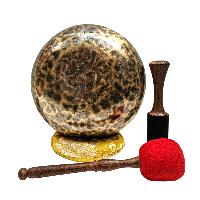 Jambati Singing Bowl, [tiger Antique], Buddhist Hand Beaten, Antique Finishing, [select Accessories], [select Accessories]