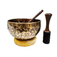 Jambati Singing Bowl, [tiger Antique], Buddhist Hand Beaten, Antique Finishing, [select Accessories], [select Accessories]