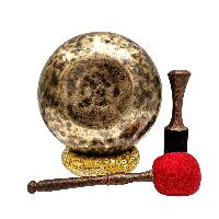 Jambati Singing Bowl, [tiger Antique], Buddhist Hand Beaten, Antique Finishing, [select Accessories], [select Accessories]