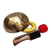 Jambati Singing Bowl, [tiger Antique], Buddhist Hand Beaten, Antique Finishing, [select Accessories], [select Accessories]
