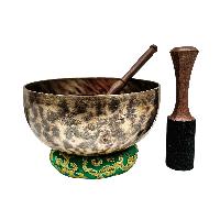 Jambati Singing Bowl, [tiger Antique], Buddhist Hand Beaten, Antique Finishing, [select Accessories], [select Accessories]