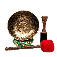 Jambati Singing Bowl, [tiger Antique], Buddhist Hand Beaten, Antique Finishing, [select Accessories], [select Accessories]