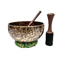 Jambati Singing Bowl, [tiger Antique], Buddhist Hand Beaten, Antique Finishing, [select Accessories], [select Accessories]